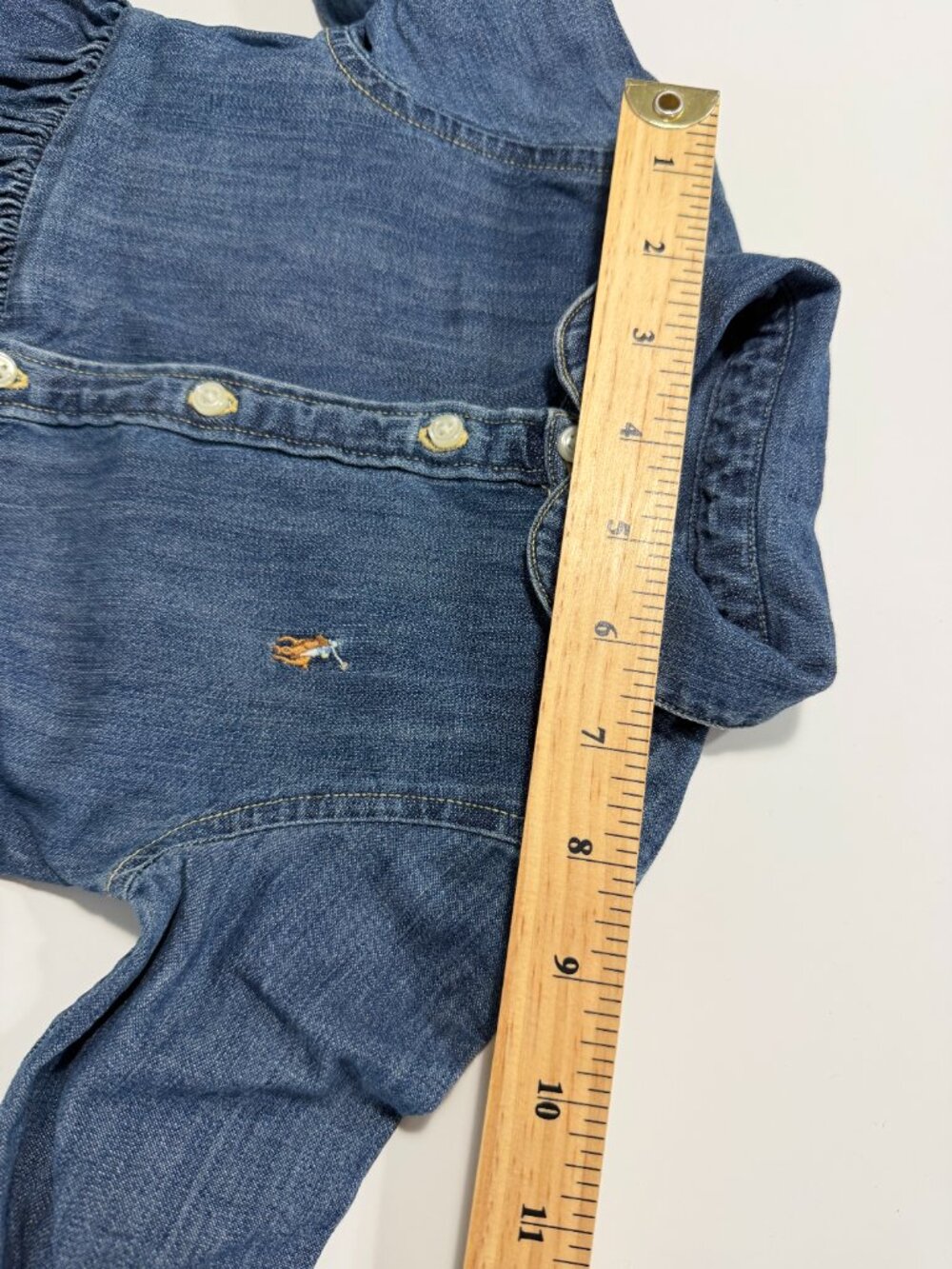 Ralph Lauren Denim Shirt Dress, Size 12 Months - Picture 5 of 12